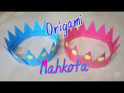 cara membuat origami mahkota raja dan ratu