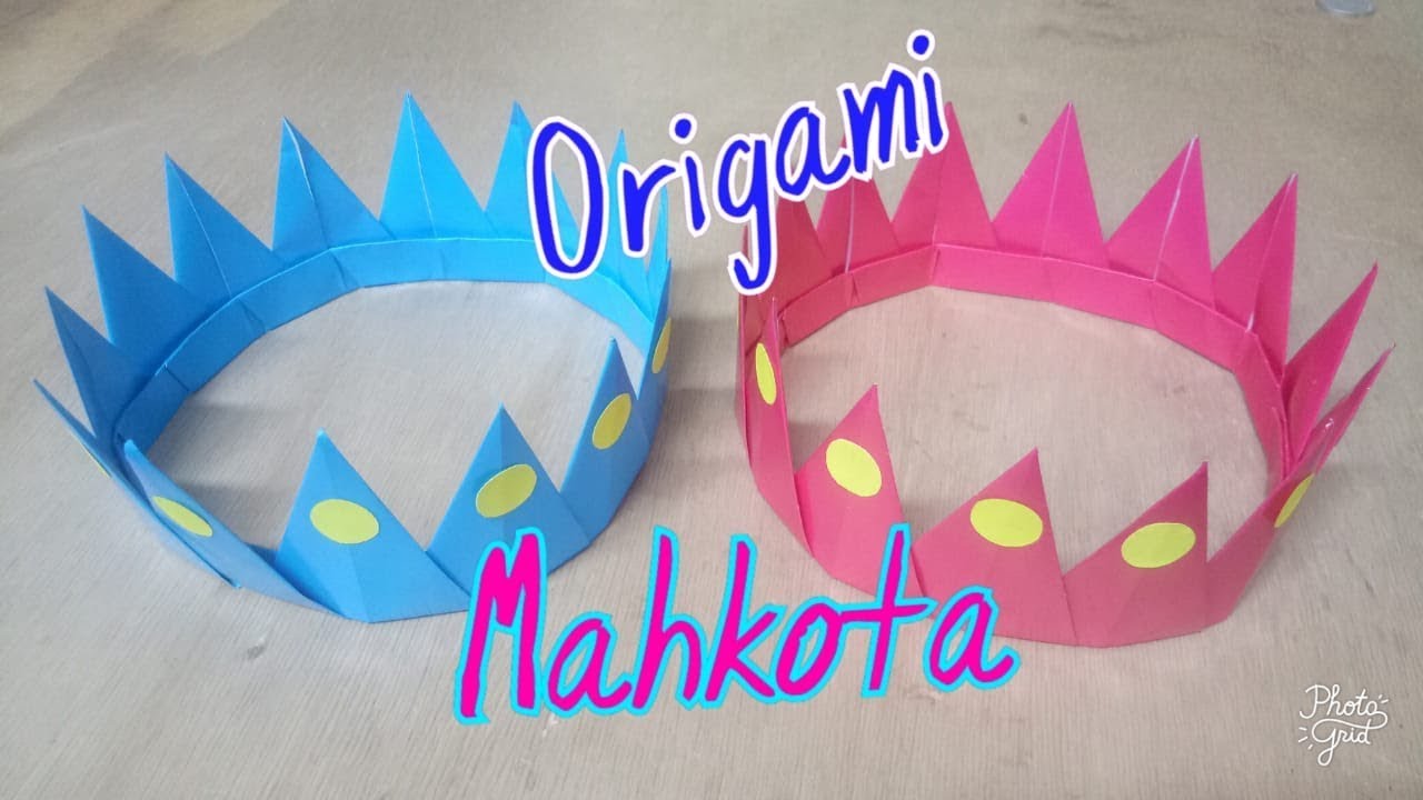 cara membuat origami mahkota  raja  dan  ratu  YouTube