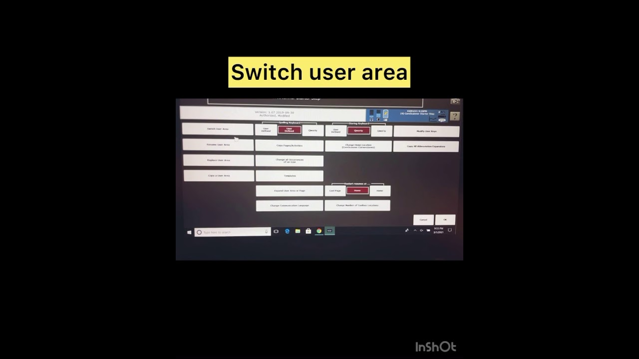 PRC Nuvoice Pass Software with switches on computer