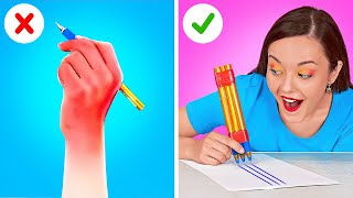 DES ASTUCE UTILES POUR TOUTES LES OCCASIONS ! ||ASTUCES ET TRUCS D&#39;ÉCOLE drôles par 123 GO ! GOLD