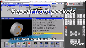 N°7 Tutorial #fanuc  Manual Guide #cnc !Repeat front pockets