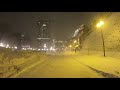 Night walk during snowstorm in Old Quebec