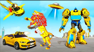 Flying Car Robot Transform - Spaceship Robot games Gameplay - Android/iOS.