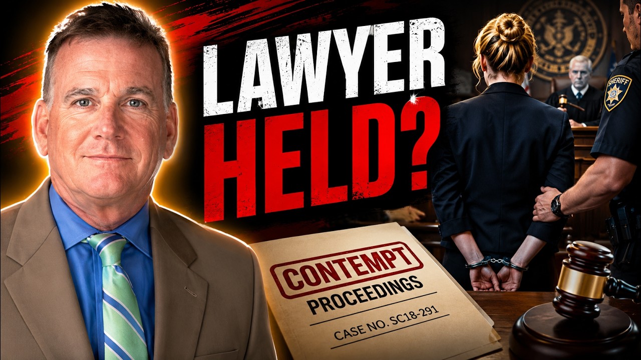 Watch on YouTube: CRAZY- Probate and Criminal Contempt Proceedings...LAWYER HELD? | Woodward v. State | SC18-291