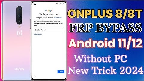 OnePlus 8 Android 12/13 || FRP BYPASS || Without PC New Trick 100%