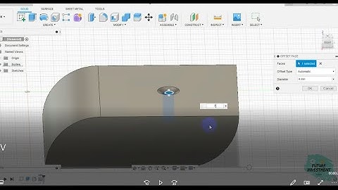 Hole , press pull and fillet - Fusion 360 Tutorial
