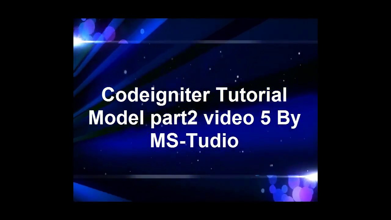 codeigniter in urdu model part2 video # part 5 - YouTube