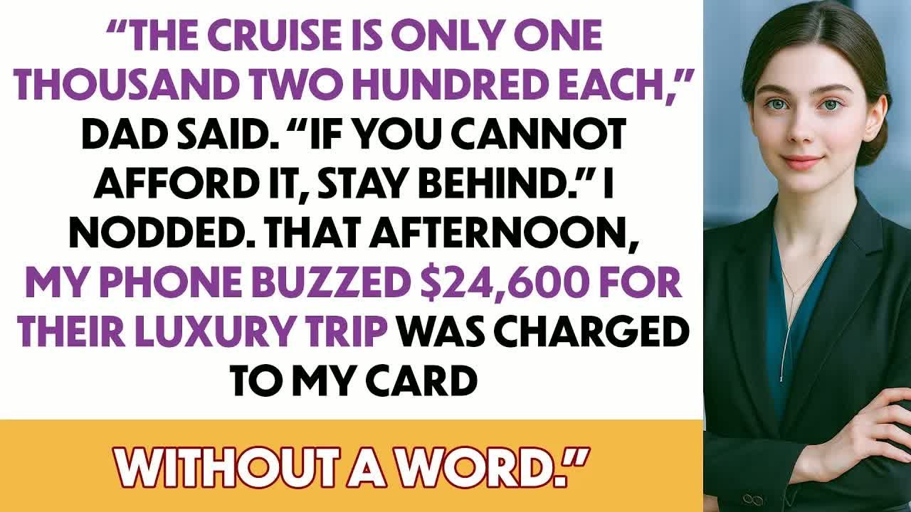 ＂The Cruise Is Only $1,200 Each,＂ Dad Said. ＂If You Cannot Afford It, Stay Behind.＂