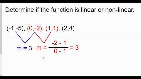 linear vs nonlinear ordered pairs