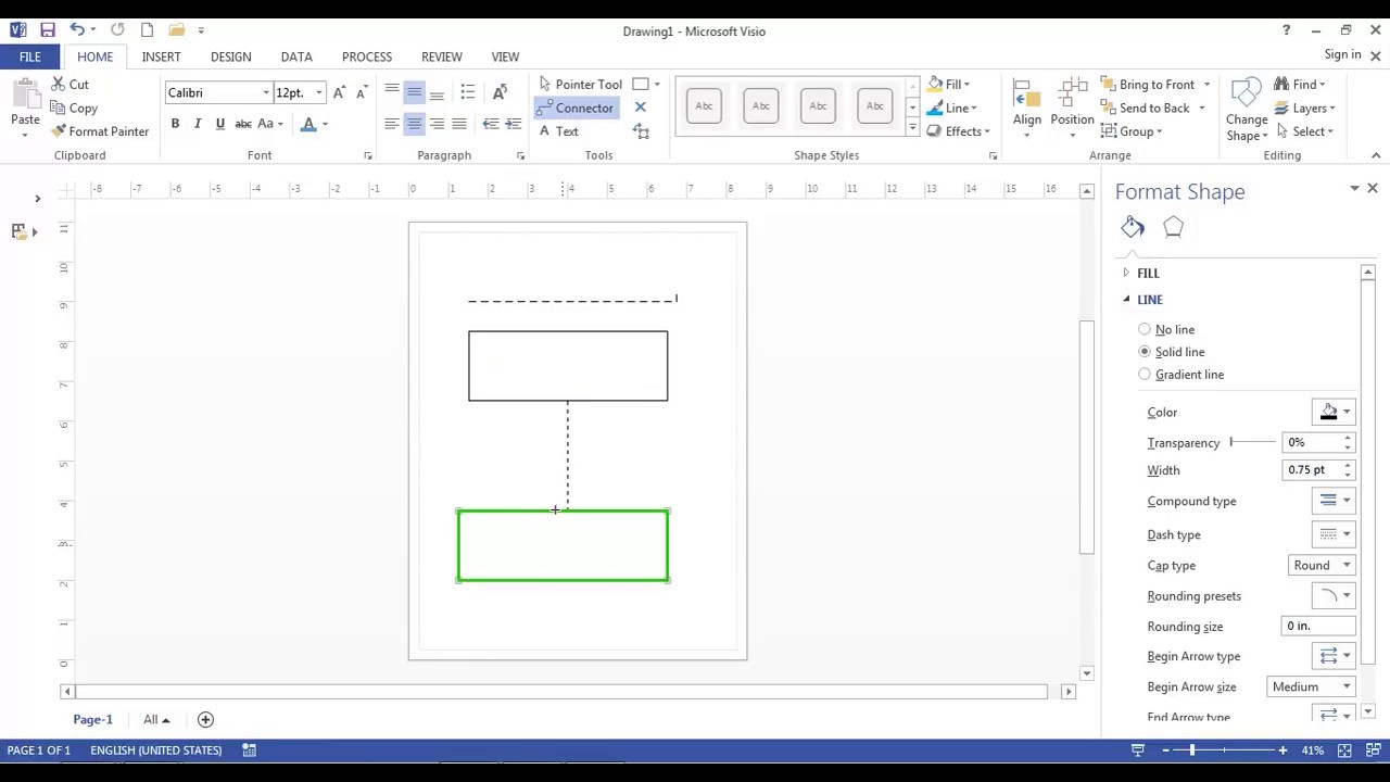 Cara Membuat Garis Putus Putus Di Microsoft Visio 2013 YouTube