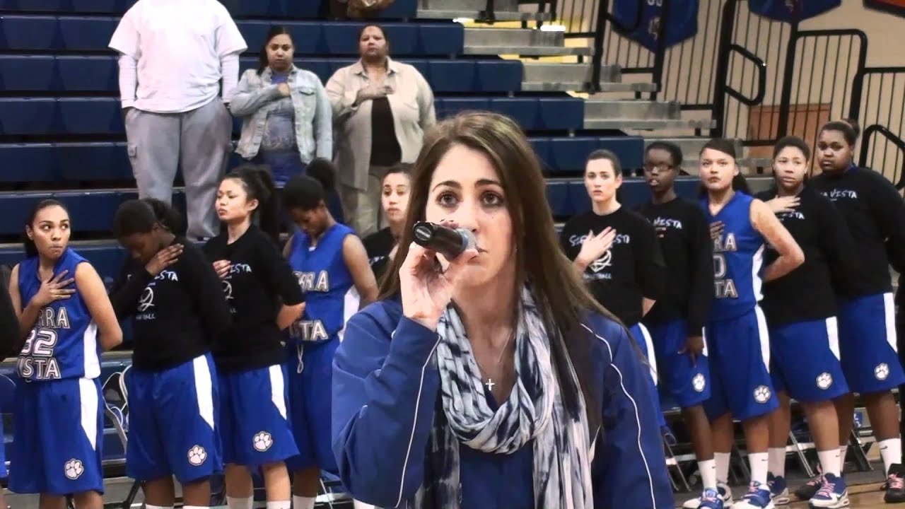 Star Spangled Riley Riley Altschul singing The Star Spangled Banner 2-3-2011 Bishop Gorman ...