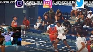 Thatboiidreww Live Reacts To Bronny James DUNKS ON DEFENDER & Then Goes CRAZY!! Sierra Canyon