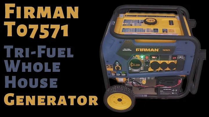 Power your home with the Firman T07571 Tri Fuel Generator
