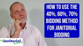 How to price a 1 day, 2 day or 3 day cleaning account using the 40%, 60% and 70% pricing method