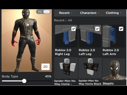 Roblox Spider man no way home avatar 