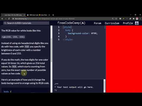 Basic CSS: Use RGB values to Color Elements