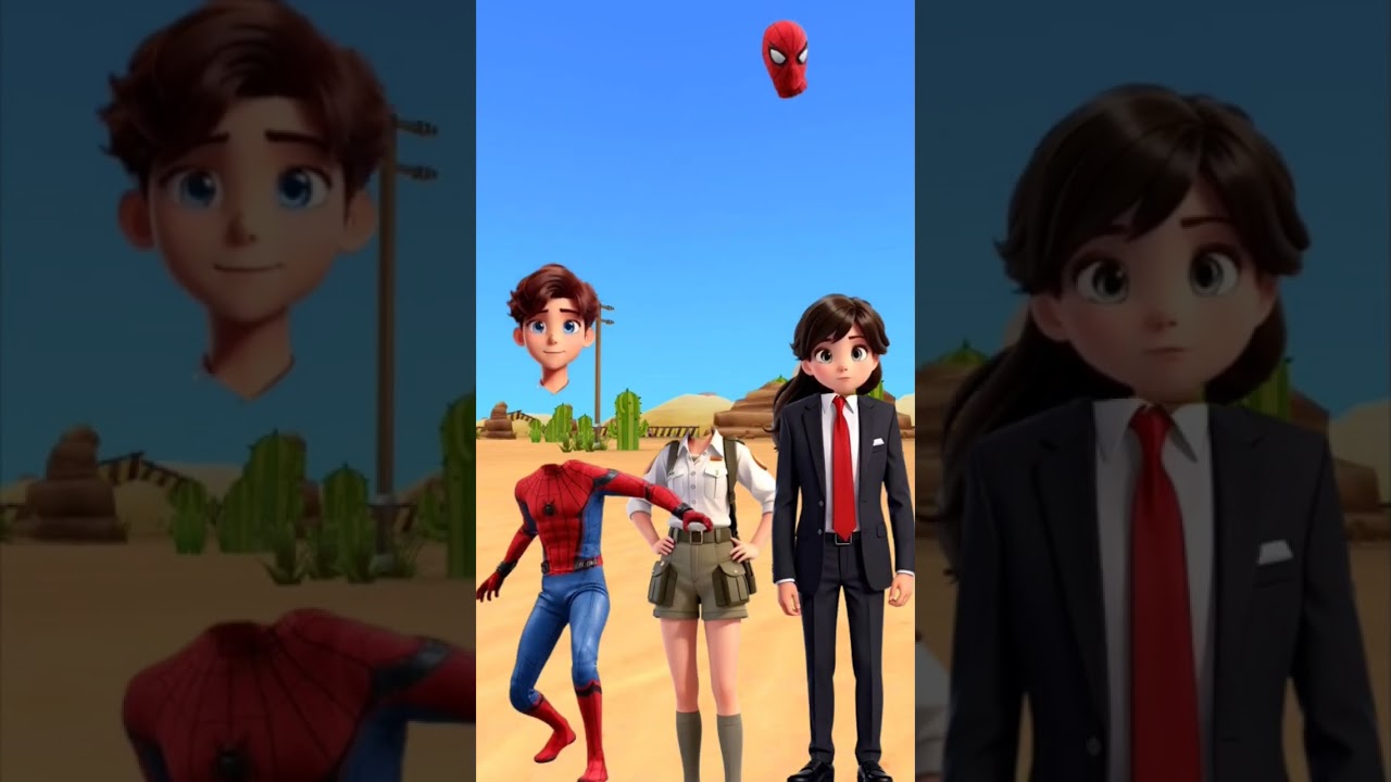 squid game doll spiderman cute girl correct 🗣️ head matching magical vfx 😱