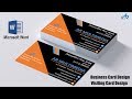 MS Word Tutorial: How To Create Professional Business Card Design in MS Word|BIZ Card Template 2013