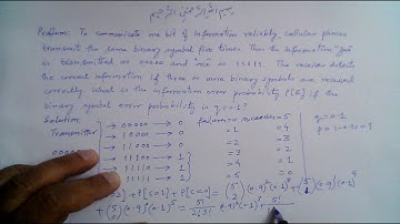 Muhammad Farooq-i-Azam: Error Probability in Transmission of Bits Using Binomial Probability Law