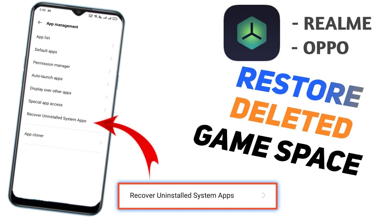 How to restore deleted game space in realme | Game space Oppo / Realme