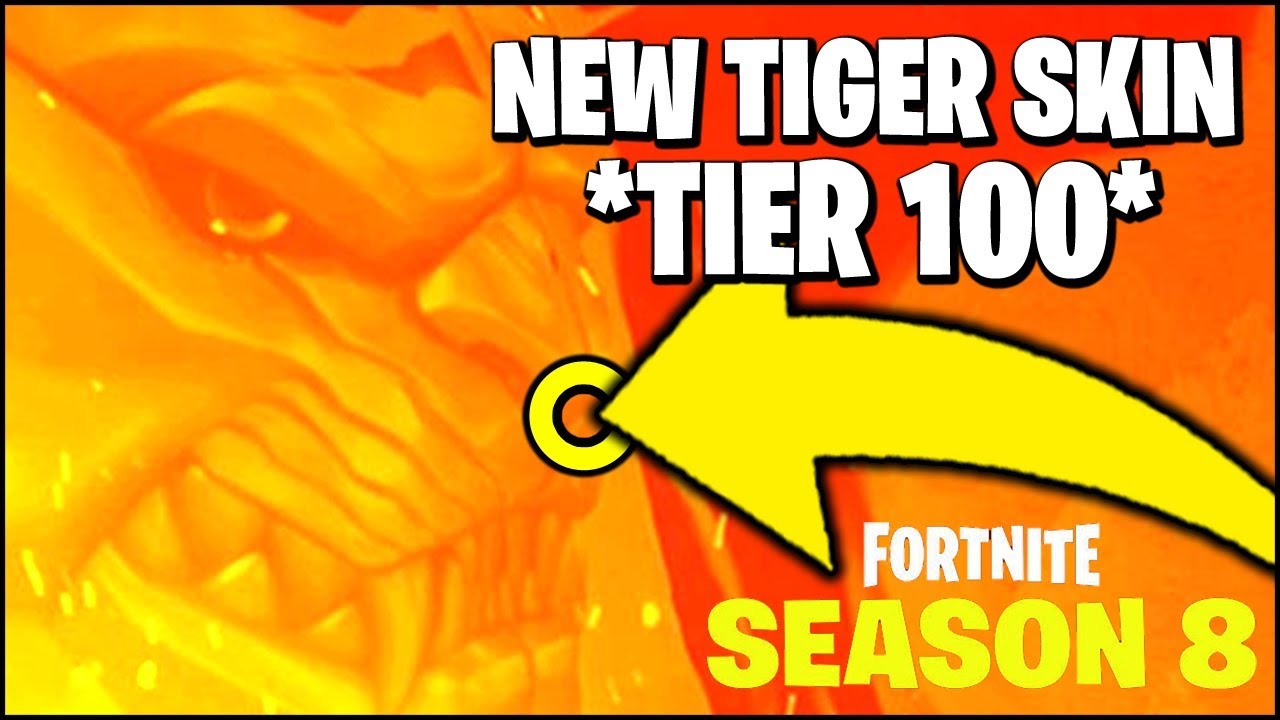 *NEW* TIER 100 TIGER SEASON 8 SKIN *REVEALED* (Fortnite SEASON 8 TEASER