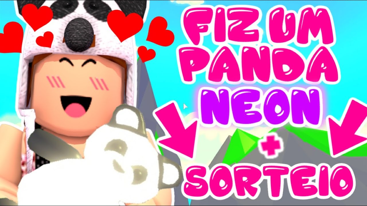 Fiz Um Panda Neon No Adopt Me Sorteio Youtube - camisa da natasha panda roblox