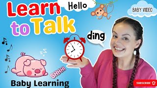 Learn To Talk First Words & Gestures with Miss Katie | Toddler and Baby Learning + Songs