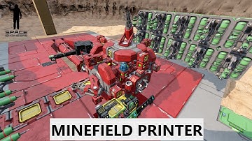 Minefield Drone 1.0 Printing - Space Engineers #Shorts