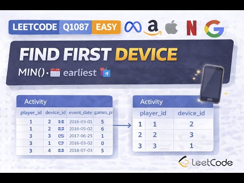 LeetCode SQL 512 : Game Play Analysis 2