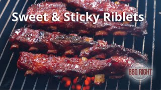 DELICIOUS Pork Loin Riblets Recipe  Slow Smoked and Glazed with a Sweet & Sticky Sauce!