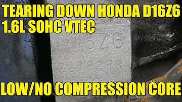 Honda Civic D16Z6 BAD ENGINE Teardown! OBD1 1.6L SOHC VTEC. Why Come No Compression?