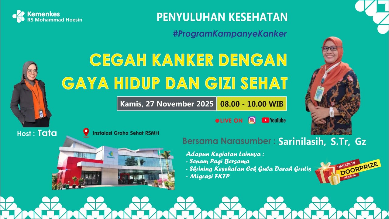CEGAH KANKER DENGAN GAYA HIDUP DAN GIZI SEIMBANG - PENYULUHAN KESEHATAN