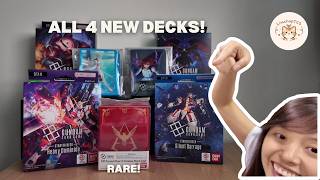 Unboxing ALL 4 New Gundam Starter Decks! ST11 - ST14 + Suletta & Gigi Sleeves screenshot 1