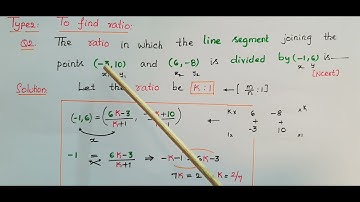 FAQs-Section formula-The ratio in which the line segment joining (-2,-3) and (5,6) divided by x-axis