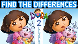 Find the Differences | Dora Puzzle | Spot the ODD Image | Kids Brain Game | Only Genius Can Find !