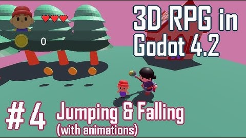Jumping and falling in 3D with animation & state machine || 3D RPG Serie in Godot 4.2