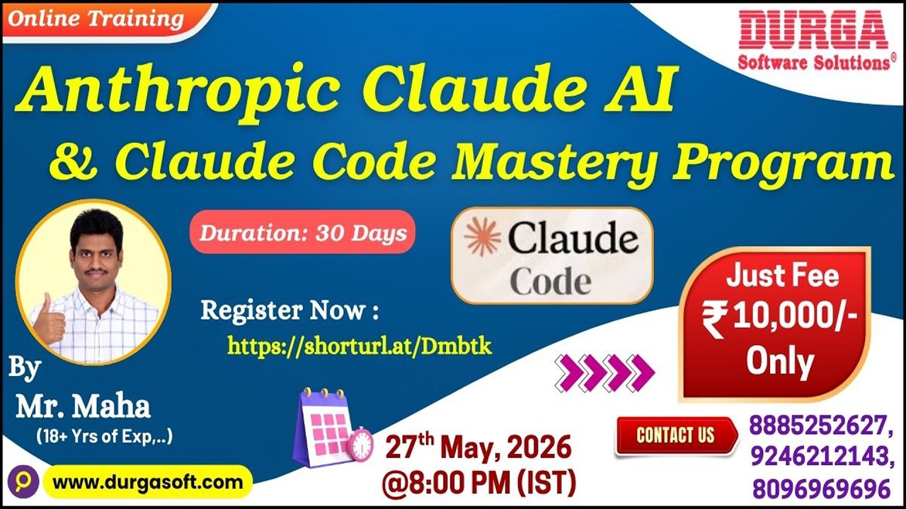 Anthropic Claude AI & Claude Code Mastery Program Online Training ...