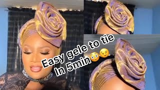 Simple n classy asoebi gele to tie in 5 min