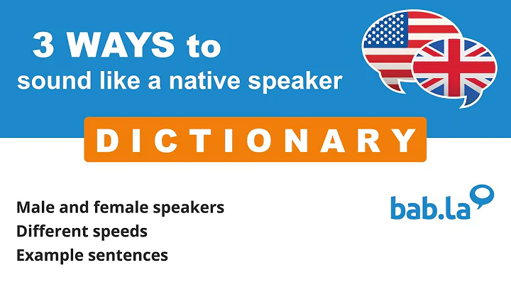 DICTIONARY pronunciation | Improve your language with bab.la