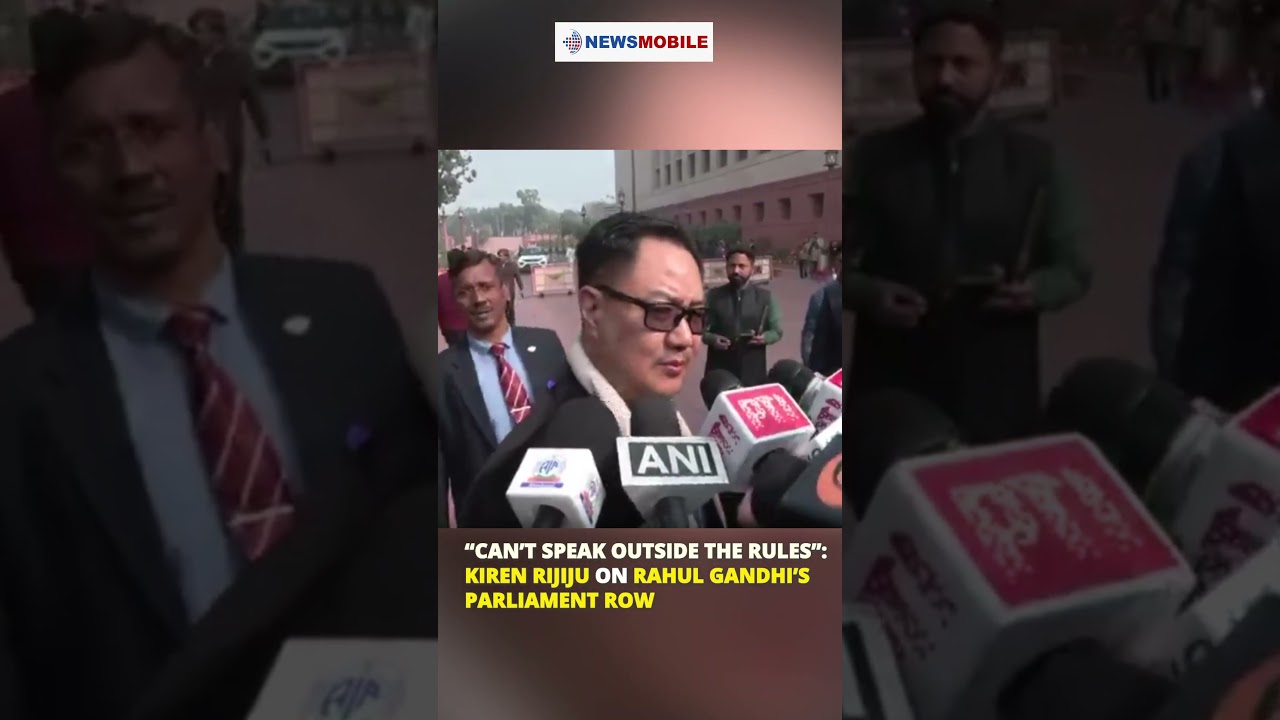 “Can’t speak outside the rules”: Kiren Rijiju on Rahul Gandhi’s Parliament row