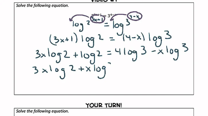 Solving Exponential Equations Video #1