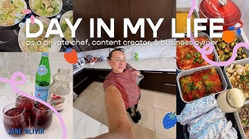 DAY IN MY LIFE AS A PRIVATE CHEF 👩🏼‍🍳💓🍓