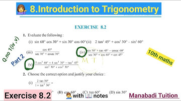 10th class math| Chapter 8| Introduction to trigonometry| Exercise 8.2 |Q no 1 part 2|CBSE|NCERT|