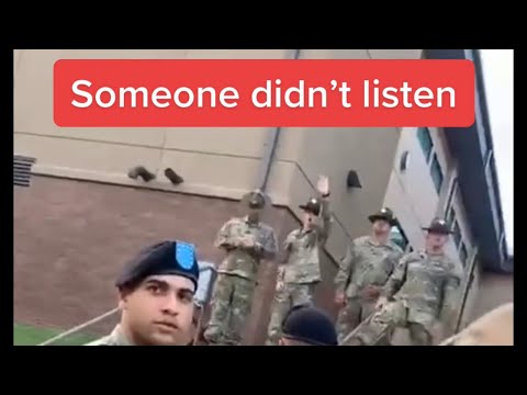 Drill SGT catches Trainee wearing patch he’s not supposed to.