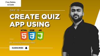 (Day 15) Build a Quiz App Using JavaScript 🚀 | Complete Project for Beginners