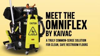 Clean, Safe Restroom Floors with OmniFlex Dispense-and-Vac