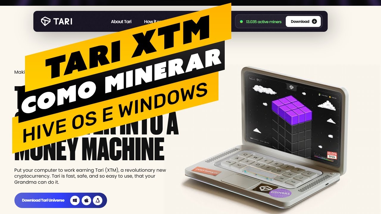 ⛏️💰 COMO MINERAR A MOEDA TARI (XTM) - PASSO A PASSO - HIVEOS E WINDOWS