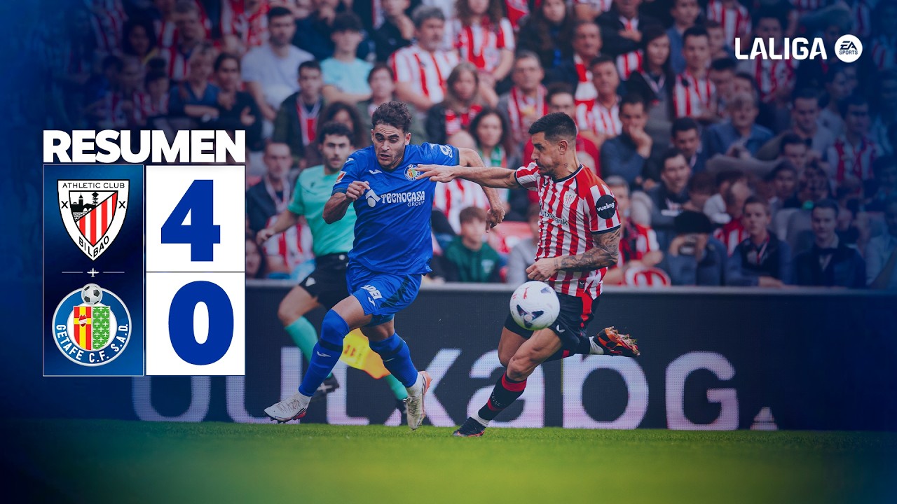 ⚽ ATHLETIC CLUB 4-0 GETAFE CF | RESUMEN JORNADA 10 | LALIGA EA SPORTS