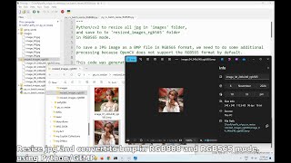 Resize jpg and convert to bmp in RGB888 and RGB565 mode, using Python/GIMP
