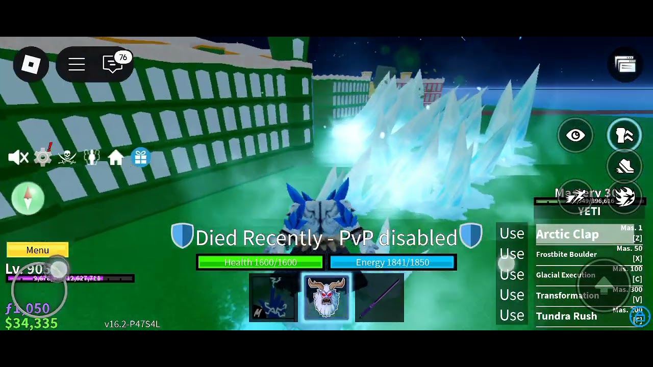 Yeti Transform Yeti Transformation Showcase actually Op (Blox Fruit) Roblox ...